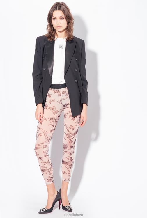 bėgimo drabužiai ir antblauzdžiai | DH06P711 antblauzdžiai su tatuiruotėmis Pinko nuogas/juodas