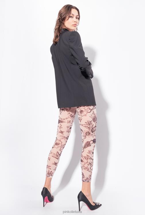 bėgimo drabužiai ir antblauzdžiai | DH06P711 antblauzdžiai su tatuiruotėmis Pinko nuogas/juodas