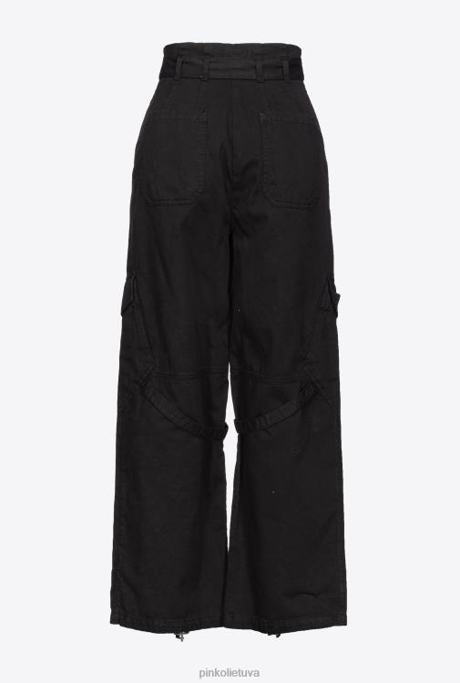 laisvalaikio kelnės | DH06P641 streetwear krovininės kelnės Pinko limuzinas juodas