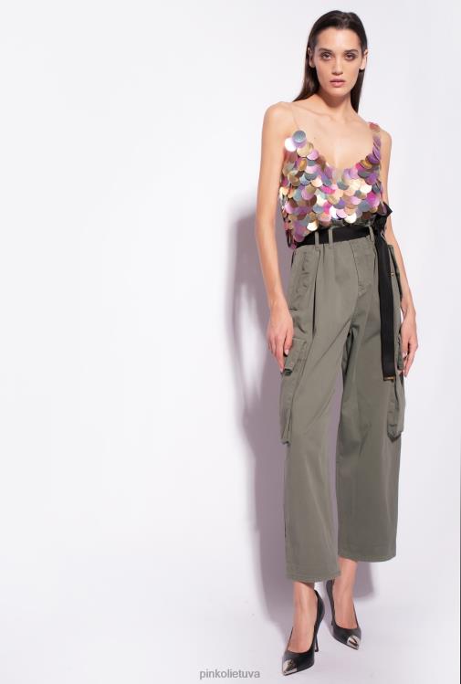 laisvalaikio kelnės | DH06P648 negabaritinės krovininės kelnės Pinko kipariso žalia
