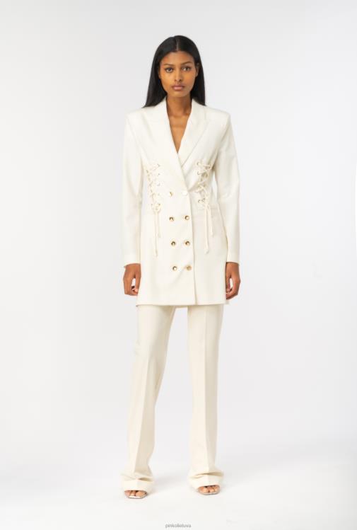 laisvalaikio kelnės | DH06P652 platėjančios kelnės aukštu liemeniu Pinko rožinis dūmas baltas