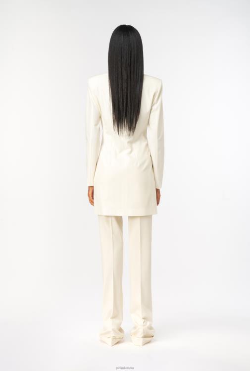 laisvalaikio kelnės | DH06P652 platėjančios kelnės aukštu liemeniu Pinko rožinis dūmas baltas