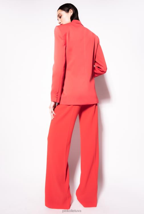 laisvalaikio kelnės | DH06P661 kelnės su auksinėmis sagomis Pinko 1 formulė raudona