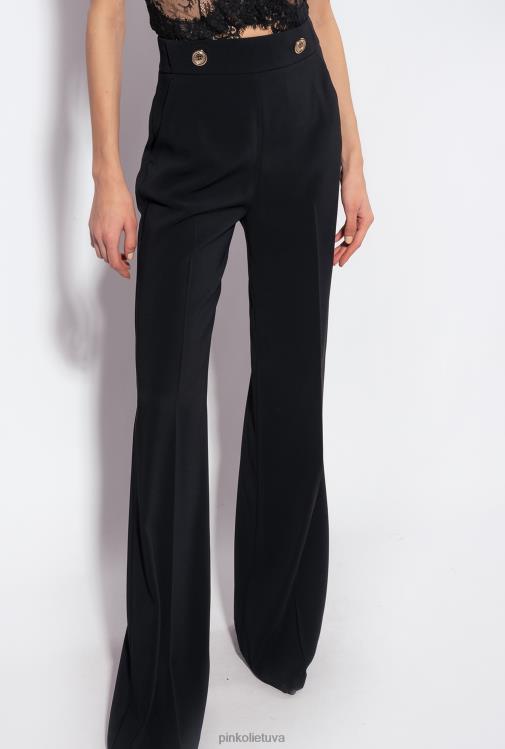 laisvalaikio kelnės | DH06P663 kelnės su auksinėmis sagomis Pinko limuzinas juodas