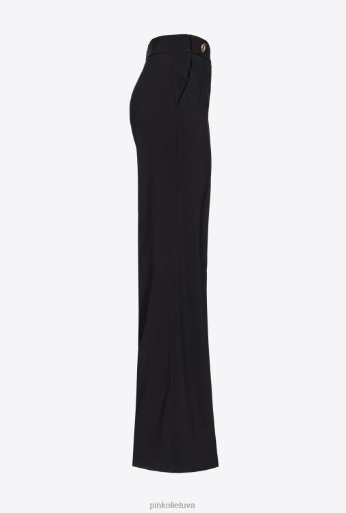 laisvalaikio kelnės | DH06P663 kelnės su auksinėmis sagomis Pinko limuzinas juodas