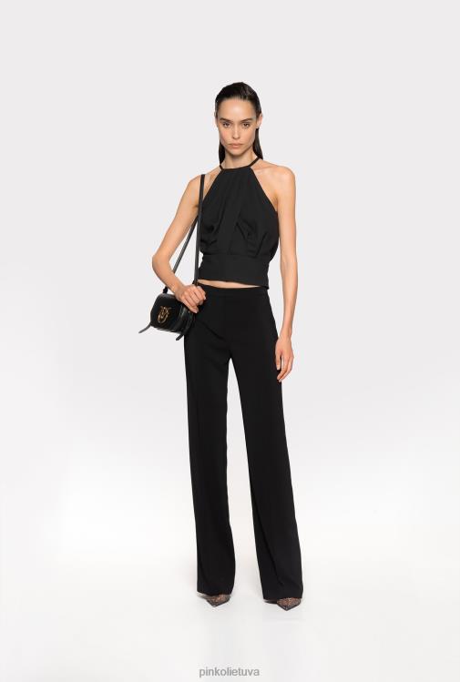laisvalaikio kelnės | DH06P664 platėjančios tamprios kelnės Pinko limuzinas juodas