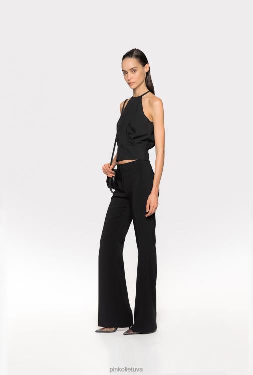 laisvalaikio kelnės | DH06P664 platėjančios tamprios kelnės Pinko limuzinas juodas
