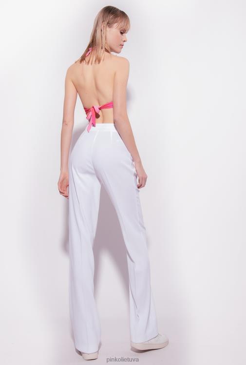 laisvalaikio kelnės | DH06P666 platėjančios tamprios kelnės Pinko debesis baltas