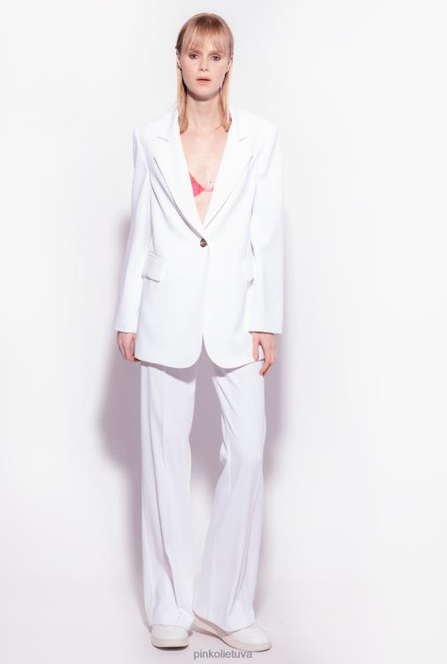 laisvalaikio kelnės | DH06P666 platėjančios tamprios kelnės Pinko debesis baltas