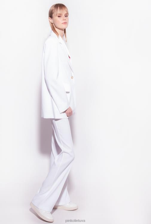 laisvalaikio kelnės | DH06P666 platėjančios tamprios kelnės Pinko debesis baltas