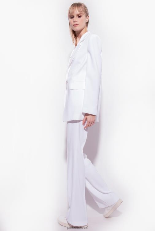 laisvalaikio kelnės | DH06P666 platėjančios tamprios kelnės Pinko debesis baltas