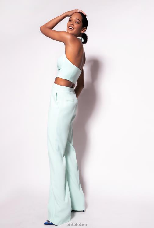 laisvalaikio kelnės | DH06P668 plačios tamprios kelnės Pinko šviesiai mėlynas stiklas