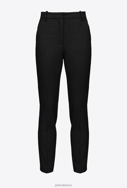 laisvalaikio kelnės | DH06P680 milano megztos cigarečių kelnės Pinko limuzinas juodas