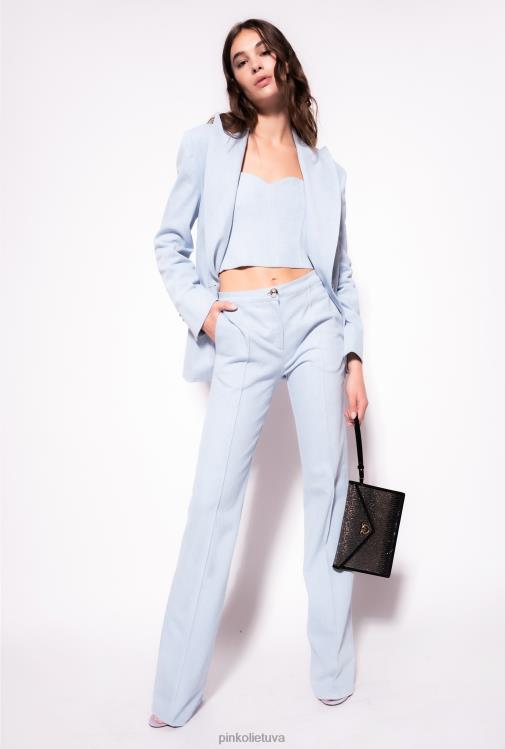 laisvalaikio kelnės | DH06P681 patogūs džinsiniai džinsai Pinko pūkų baliklio plovimas