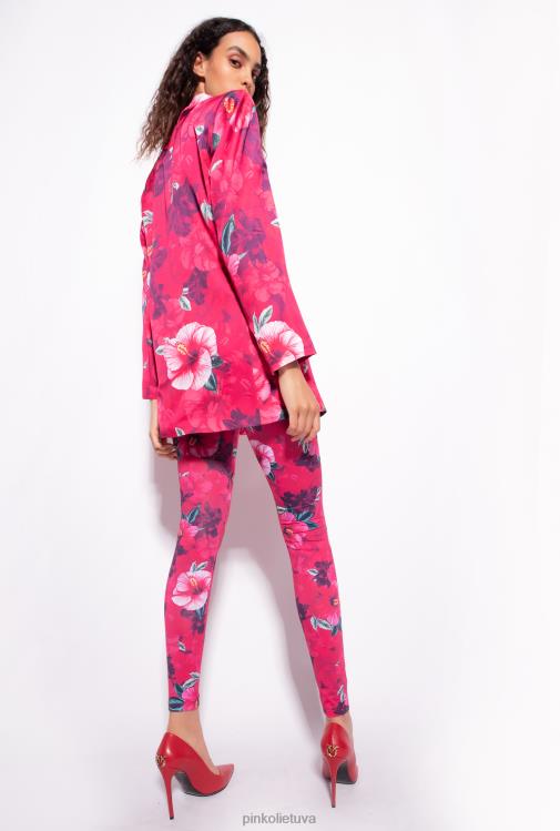 laisvalaikio kelnės | DH06P685 antblauzdžiai su hibisko raštu Pinko keli. fuksija/rožinė