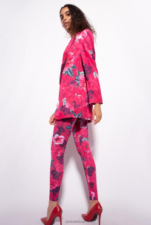 laisvalaikio kelnės | DH06P685 antblauzdžiai su hibisko raštu Pinko keli. fuksija/rožinė