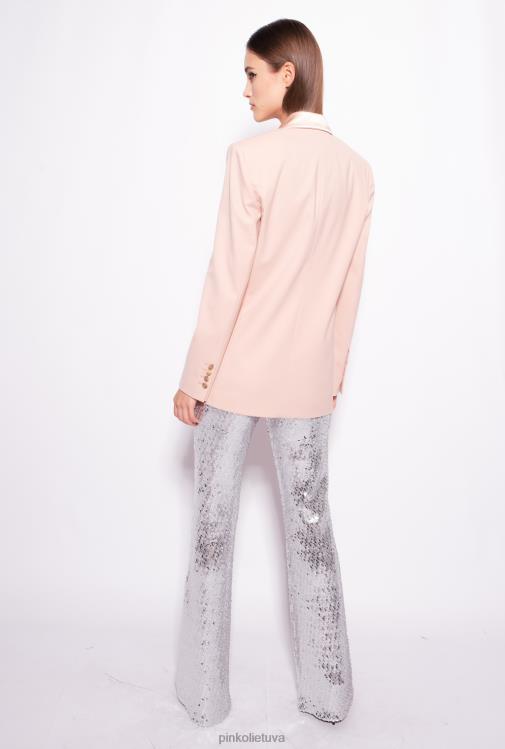 laisvalaikio kelnės | DH06P691 pilnai blizgintos kelnės Pinko metalinis sidabras