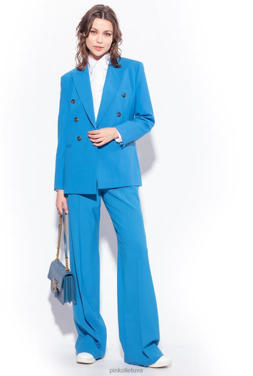 laisvalaikio kelnės | DH06P694 plačios vilnonės kelnės Pinko direktorius mėlynas