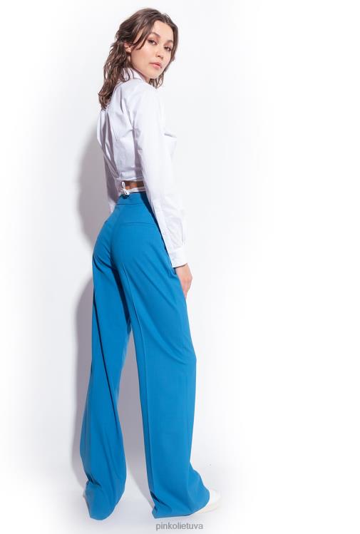 laisvalaikio kelnės | DH06P694 plačios vilnonės kelnės Pinko direktorius mėlynas