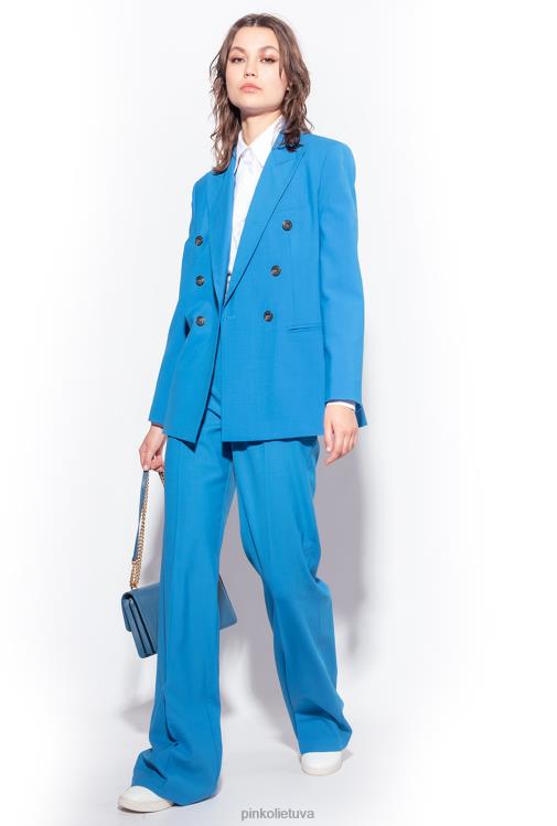 laisvalaikio kelnės | DH06P694 plačios vilnonės kelnės Pinko direktorius mėlynas