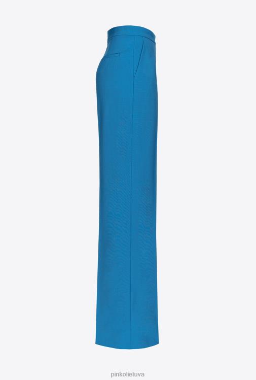 laisvalaikio kelnės | DH06P694 plačios vilnonės kelnės Pinko direktorius mėlynas