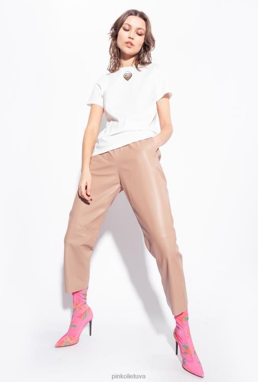 laisvalaikio kelnės | DH06P720 itin lengvos odinės kelnės Pinko almandino rožinė