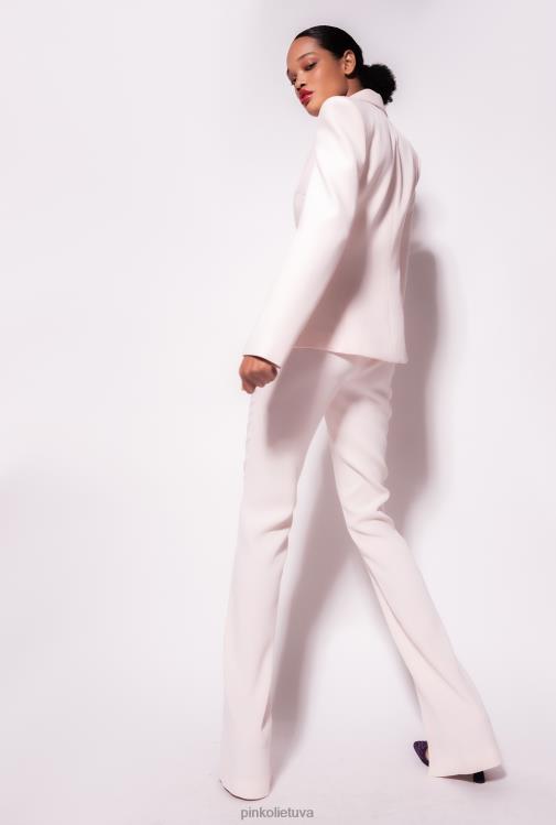 laisvalaikio kelnės | DH06P724 siauros kelnės su skeltuku Pinko debesėlis rožinis