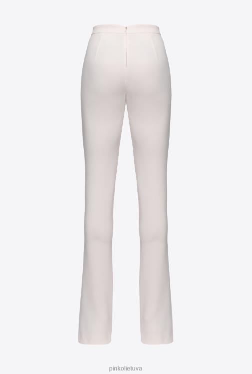 laisvalaikio kelnės | DH06P724 siauros kelnės su skeltuku Pinko debesėlis rožinis