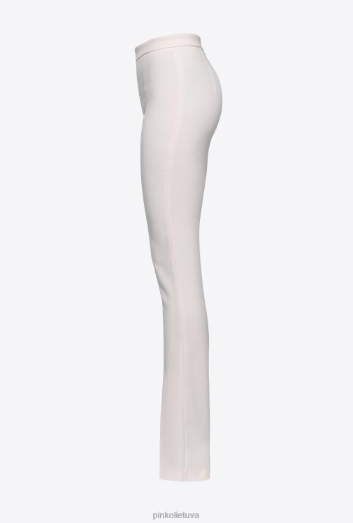 laisvalaikio kelnės | DH06P724 siauros kelnės su skeltuku Pinko debesėlis rožinis