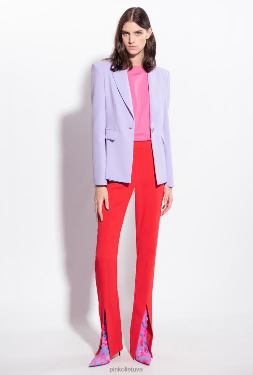 laisvalaikio kelnės | DH06P725 siauros kelnės su skeltuku Pinko 1 formulė raudona