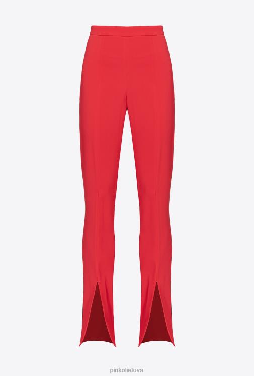 laisvalaikio kelnės | DH06P725 siauros kelnės su skeltuku Pinko 1 formulė raudona