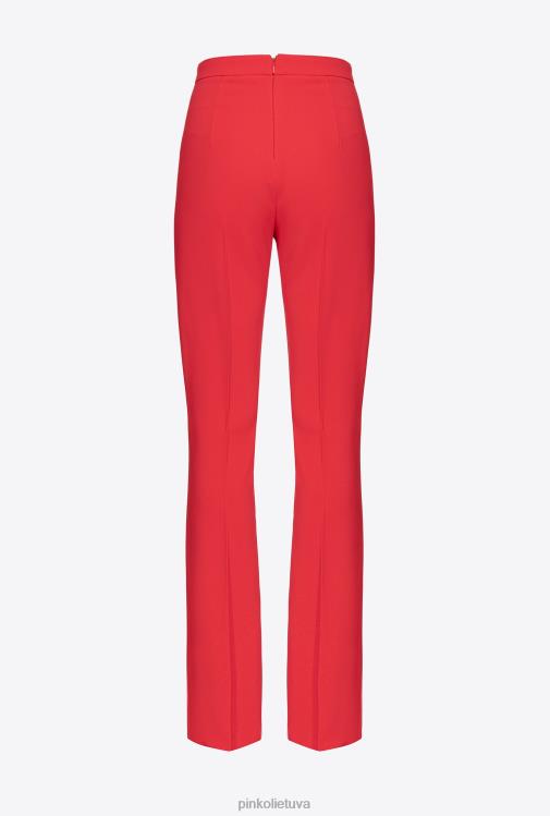 laisvalaikio kelnės | DH06P725 siauros kelnės su skeltuku Pinko 1 formulė raudona