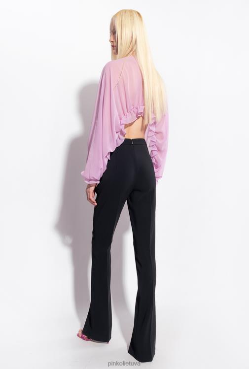laisvalaikio kelnės | DH06P726 siauros kelnės su skeltuku Pinko limuzinas juodas