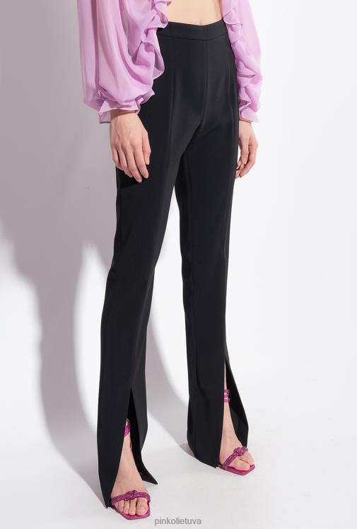 laisvalaikio kelnės | DH06P726 siauros kelnės su skeltuku Pinko limuzinas juodas