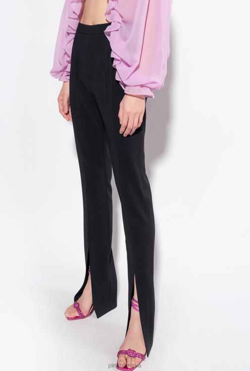 laisvalaikio kelnės | DH06P726 siauros kelnės su skeltuku Pinko limuzinas juodas