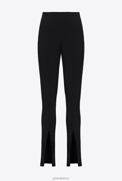 laisvalaikio kelnės | DH06P726 siauros kelnės su skeltuku Pinko limuzinas juodas