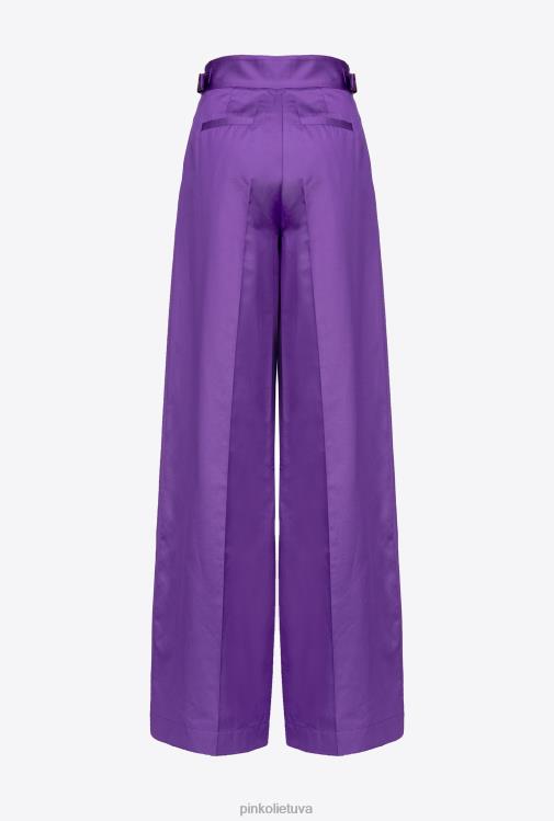laisvalaikio kelnės | DH06P727 palazzo kelnės su dirželiais juosmenyje Pinko pasididžiavimas violetinė