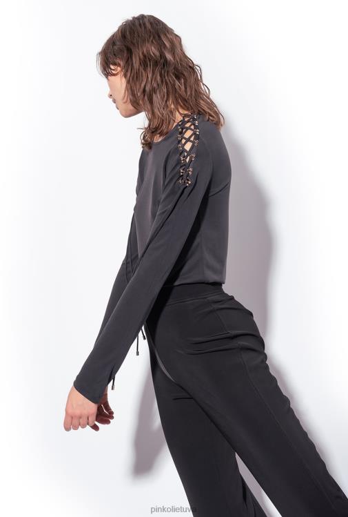 laisvalaikio kelnės | DH06P732 platėjančios kelnės Pinko limuzinas juodas