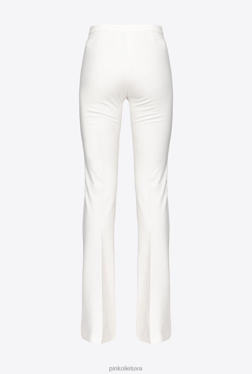 laisvalaikio kelnės | DH06P734 platėjančios kelnės su sagomis Pinko sniego baltumo