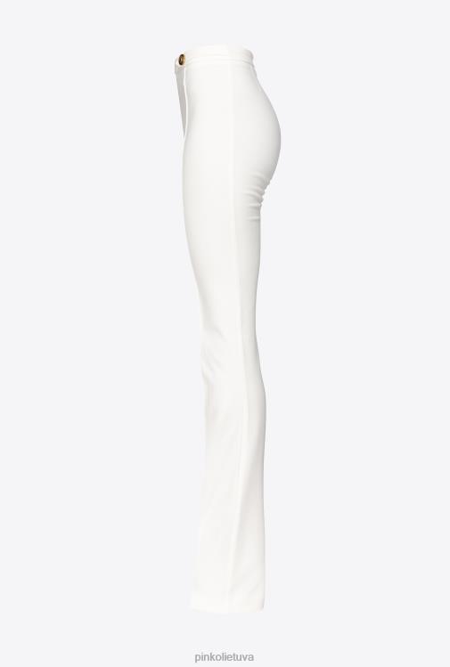 laisvalaikio kelnės | DH06P734 platėjančios kelnės su sagomis Pinko sniego baltumo
