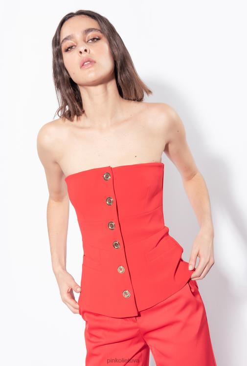 laisvalaikio kelnės | DH06P737 blizgios platėjančios kelnės Pinko 1 formulė raudona