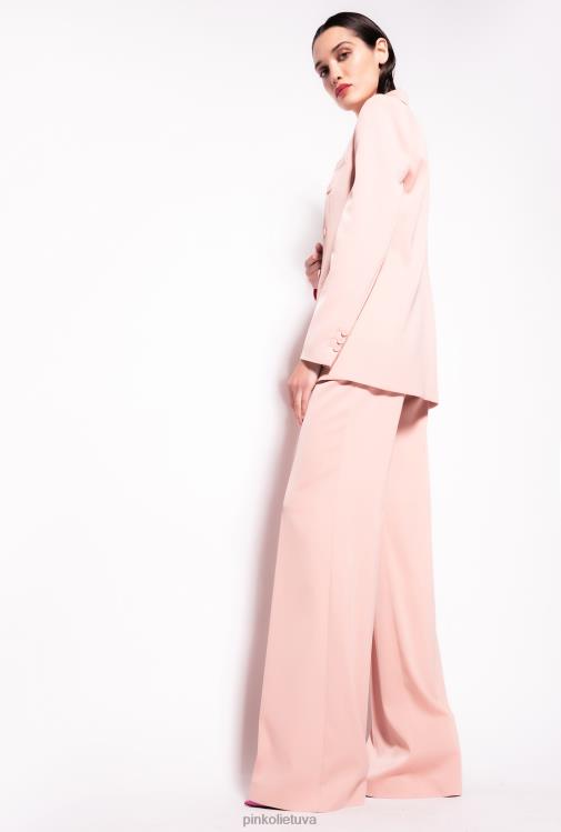 laisvalaikio kelnės | DH06P738 blizgios platėjančios kelnės Pinko kameja rožė