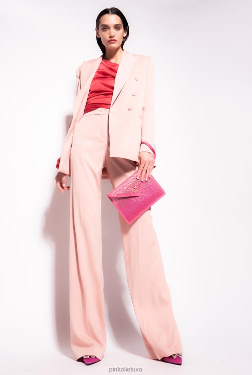 laisvalaikio kelnės | DH06P738 blizgios platėjančios kelnės Pinko kameja rožė