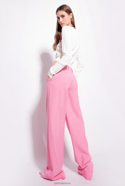 laisvalaikio kelnės | DH06P741 aukštu liemeniu palazzo kelnės Pinko convolvulus rožinė