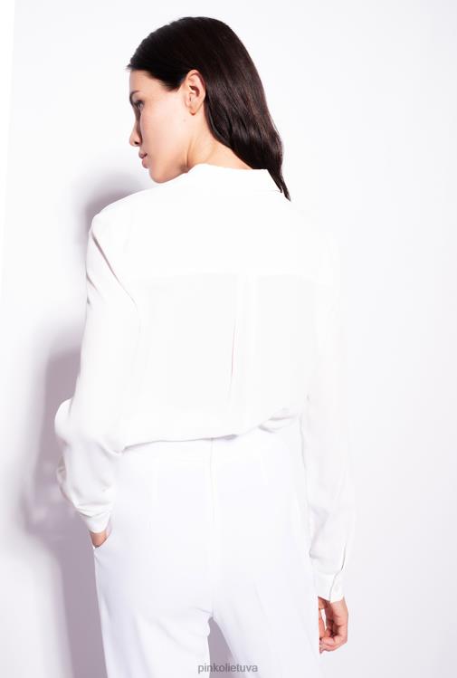 laisvalaikio kelnės | DH06P742 tamprios krepinės kelnės aukštu liemeniu Pinko česnakas baltas