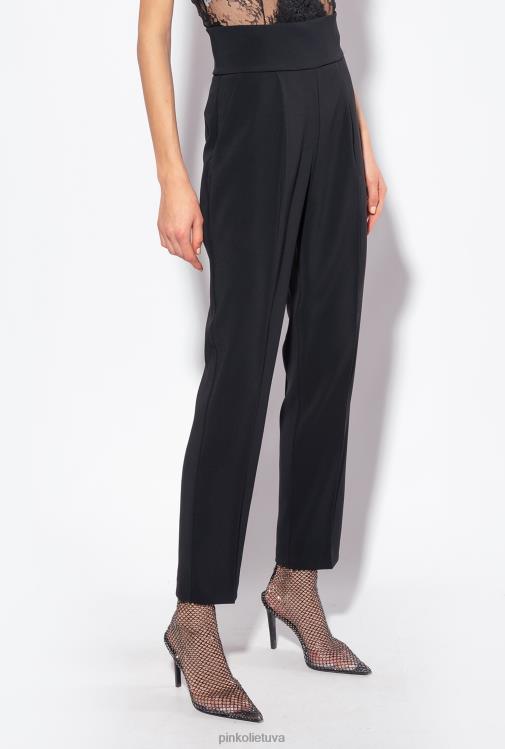 laisvalaikio kelnės | DH06P745 tamprios krepinės kelnės aukštu liemeniu Pinko limuzinas juodas