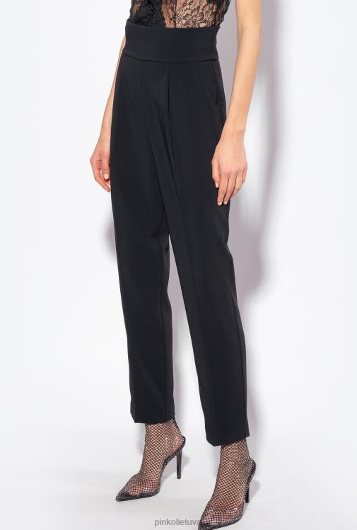 laisvalaikio kelnės | DH06P745 tamprios krepinės kelnės aukštu liemeniu Pinko limuzinas juodas