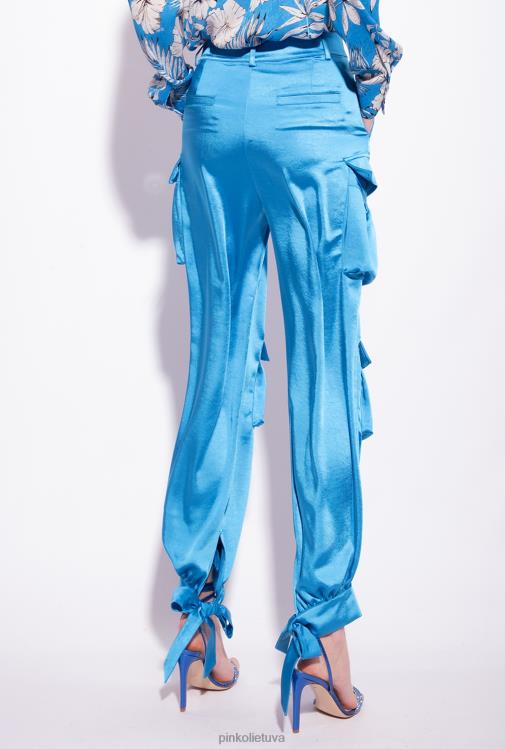 laisvalaikio kelnės | DH06P763 satino krovinines kelnes Pinko direktorius mėlynas