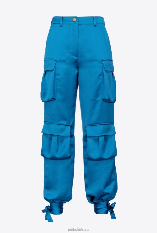 laisvalaikio kelnės | DH06P763 satino krovinines kelnes Pinko direktorius mėlynas