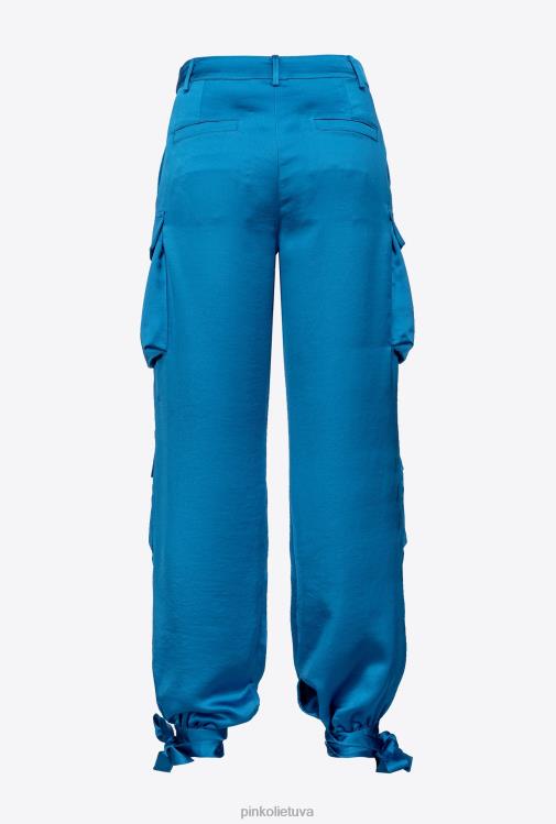 laisvalaikio kelnės | DH06P763 satino krovinines kelnes Pinko direktorius mėlynas